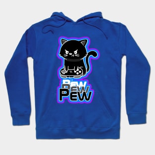 Black Gamer Cat Hoodie